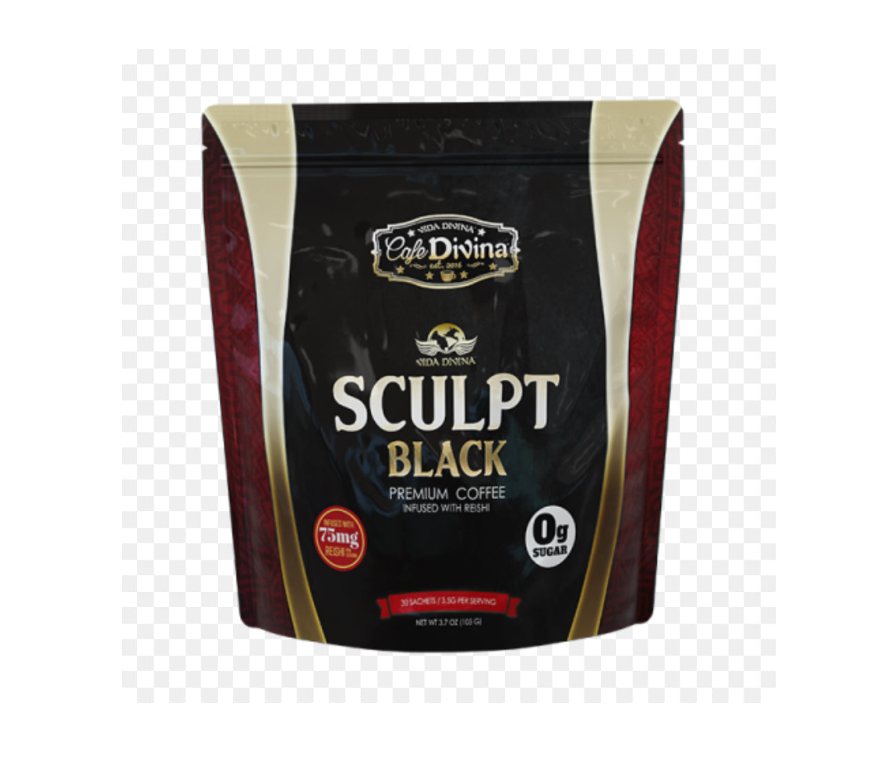 Café Sculpt Black Vida Divina – Café Premium con Reishi | 0g Azúcar | 30 Sobres