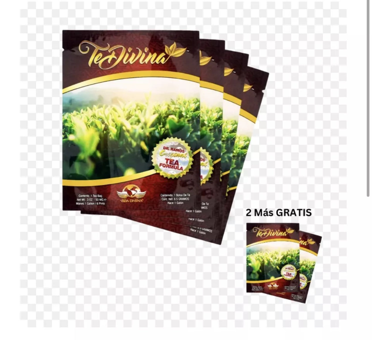 Té Divina Vida Divina – Infusión Herbal Natural | 12 Sobres Detox Digestivo